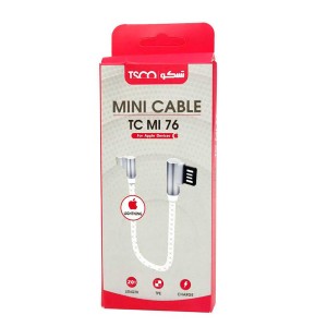 کابل تبدیل Lightning به USB تسکو مدل TCMI76 طول 20 سانتی متر